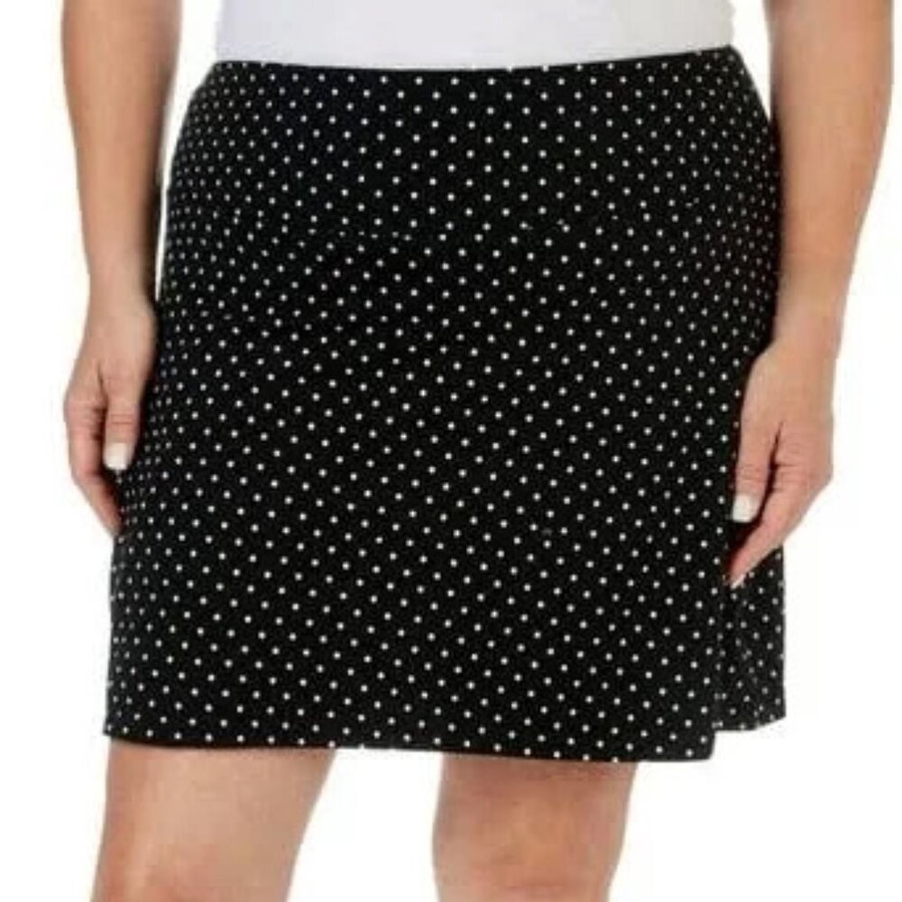 Teez-Her Skort Black‎ With White Polka Dots Size L